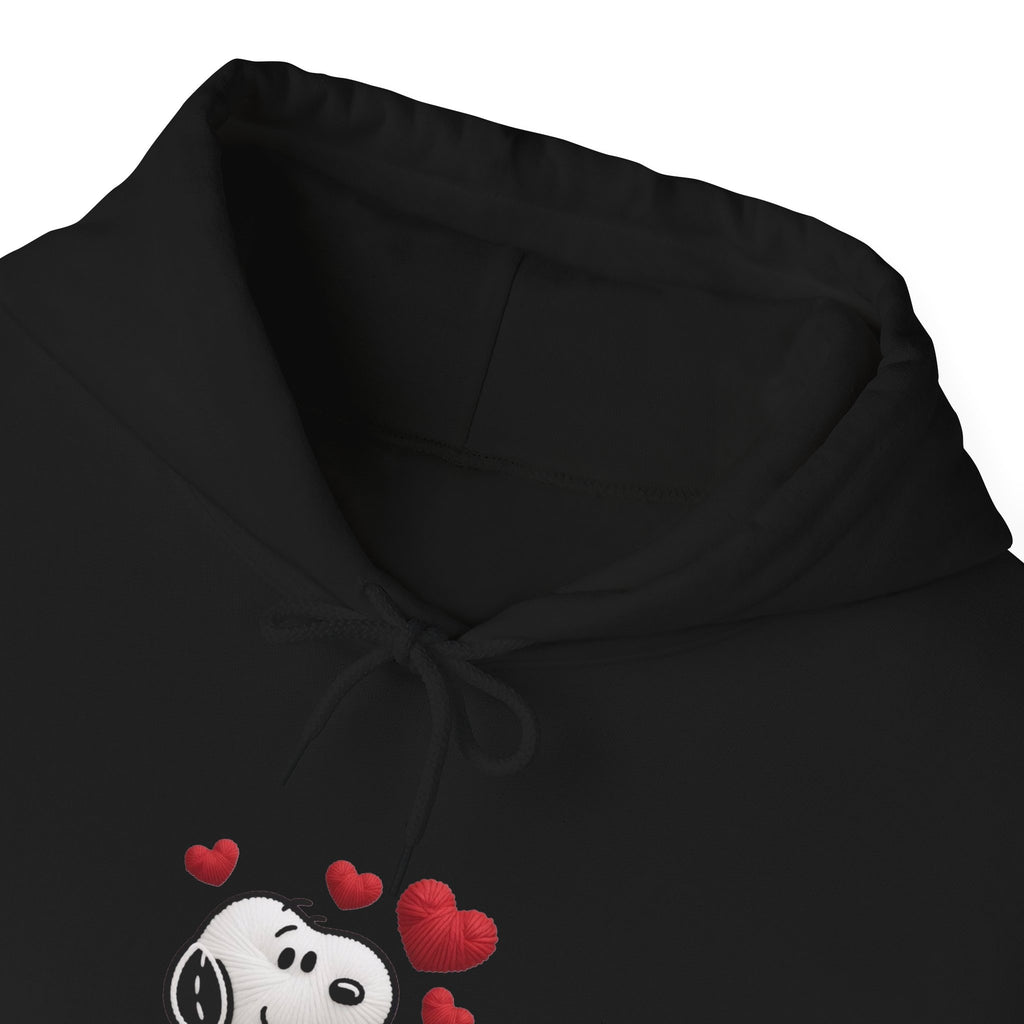 Cute Cartoon Puppy with Hearts Hoodie | Love Dog Sweatshirt
