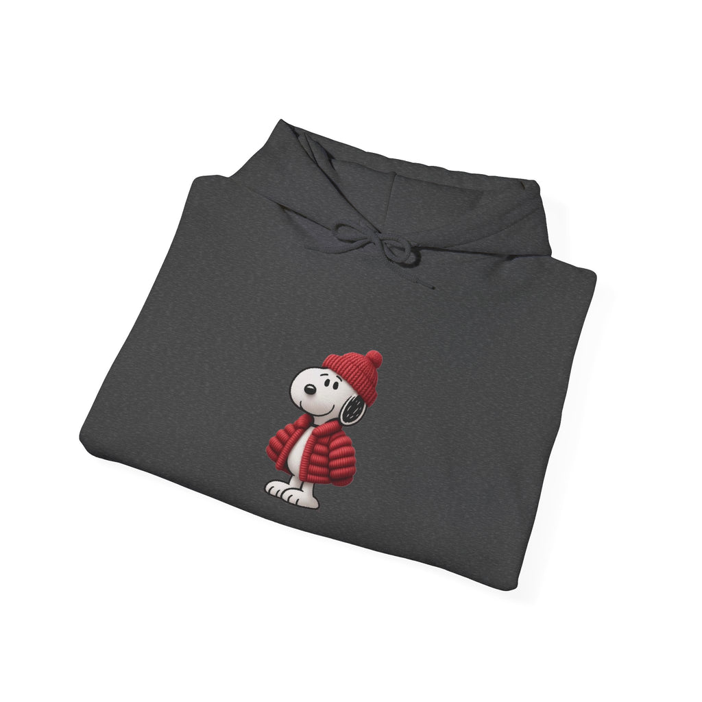 Cozy Winter Dog Hoodie | White Pullover Sweatshirt