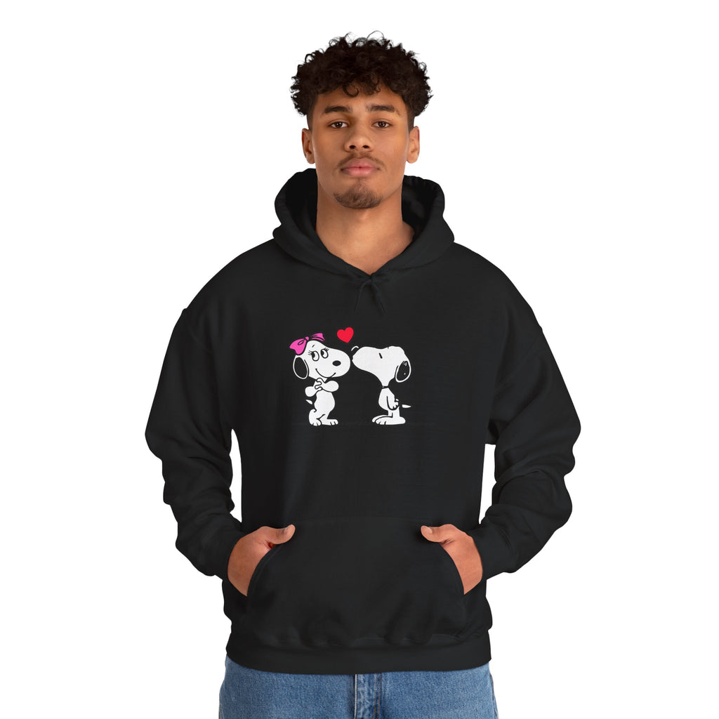 Cute Snoopy Love Sweatshirt, Valentine's Day Gift, Cozy Hoodie, Unisex Sweatshirt, Cartoon Apparel, Couple's Outfit