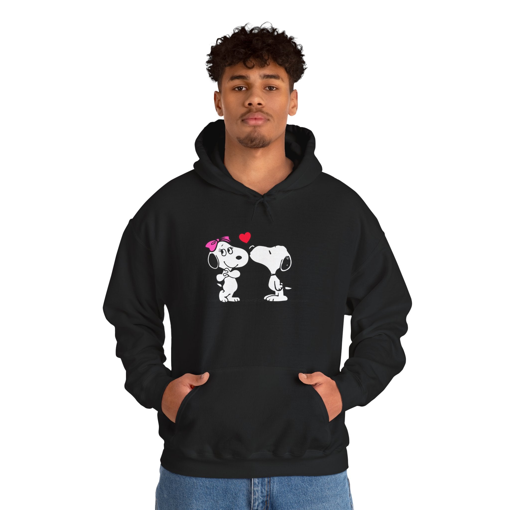 Cute Snoopy Love Sweatshirt, Valentine's Day Gift, Cozy Hoodie, Unisex Sweatshirt, Cartoon Apparel, Couple's Outfit