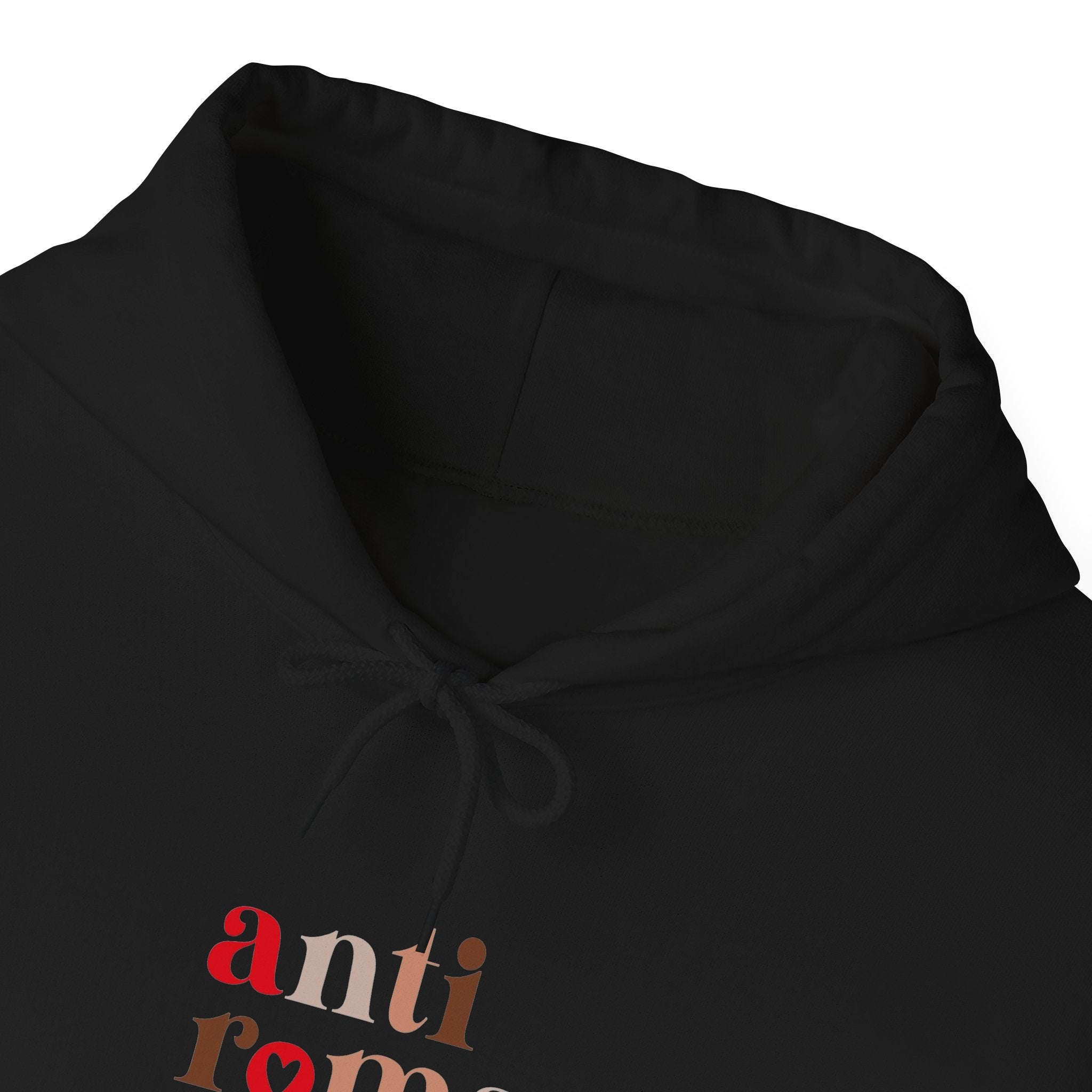 Anti-Romantic Hoodie — Minimalist Text Pullover for Singles & Sarcastic Gifts