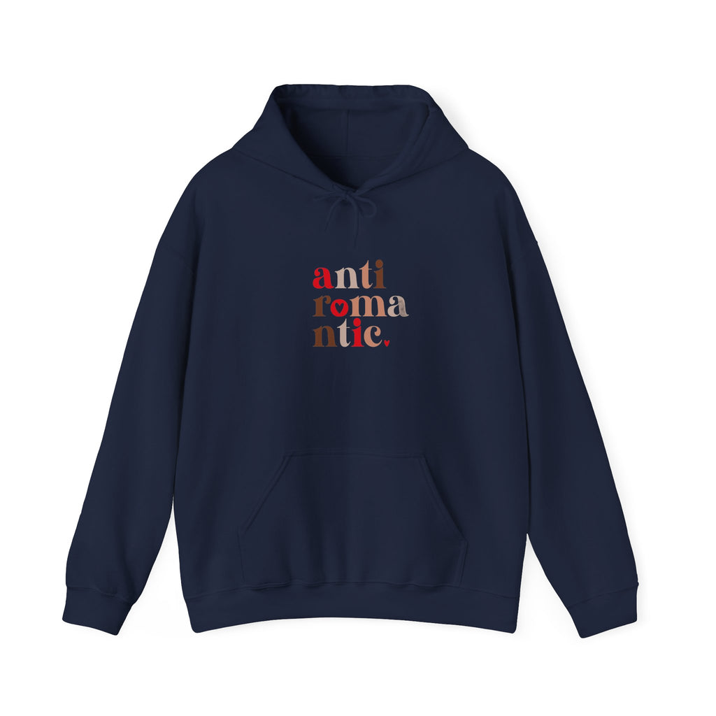 Anti-Romantic Hoodie — Minimalist Text Pullover for Singles & Sarcastic Gifts