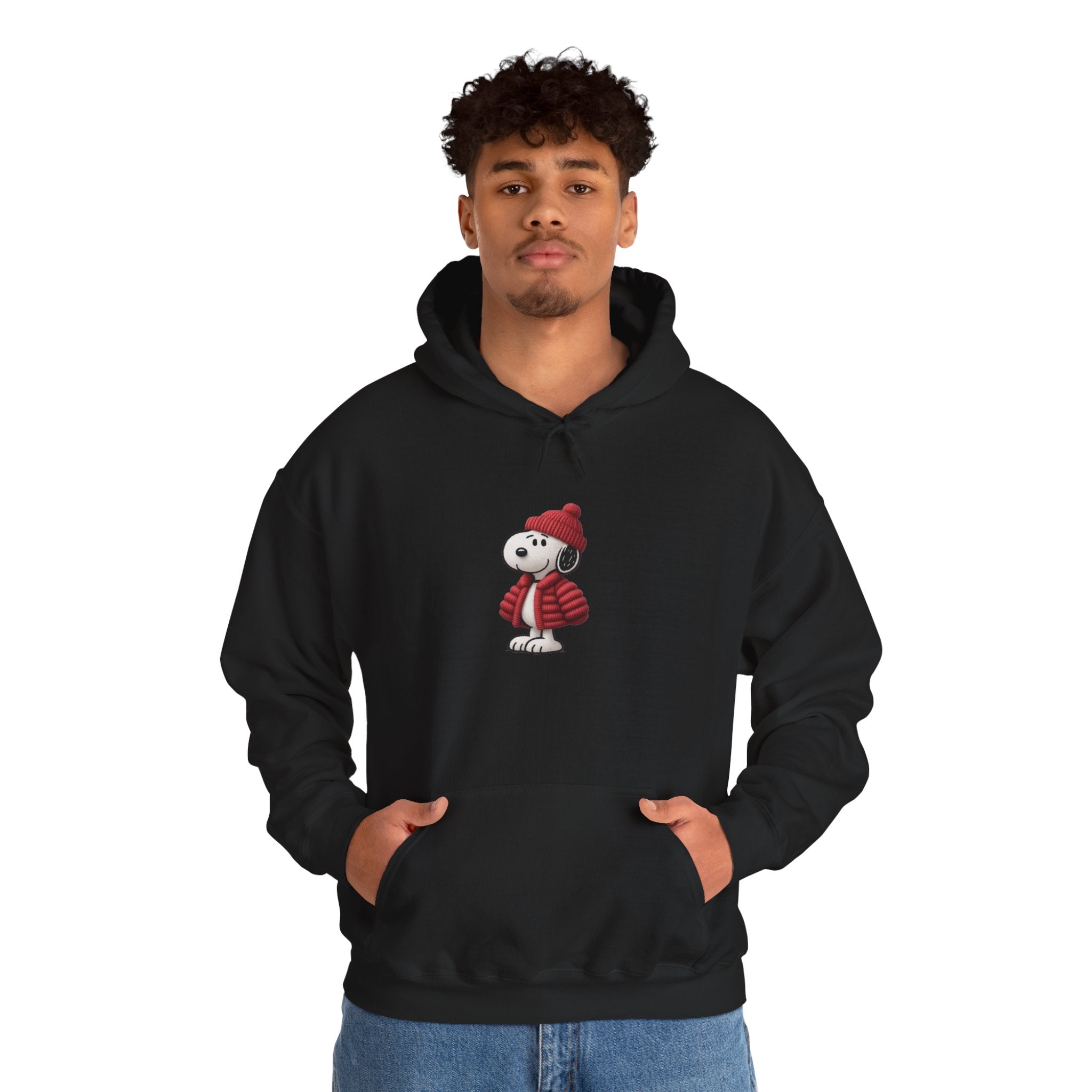 Cozy Winter Dog Hoodie | White Pullover Sweatshirt