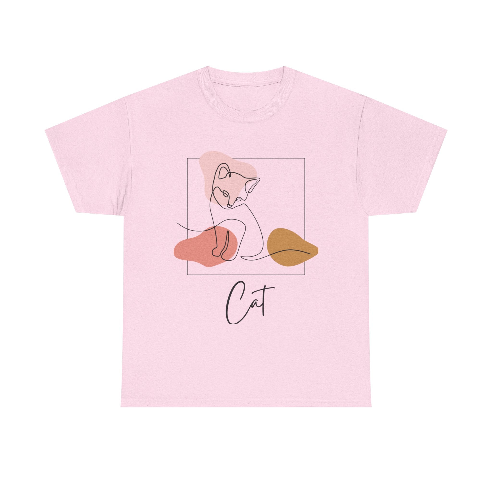 Chic Cat Graphic Tee | Relaxed Fit Unisex T-Shirt, Cat Lovers Gift, Cute Animal Shirt, Minimalist Art Apparel, Everyday Casual Wear