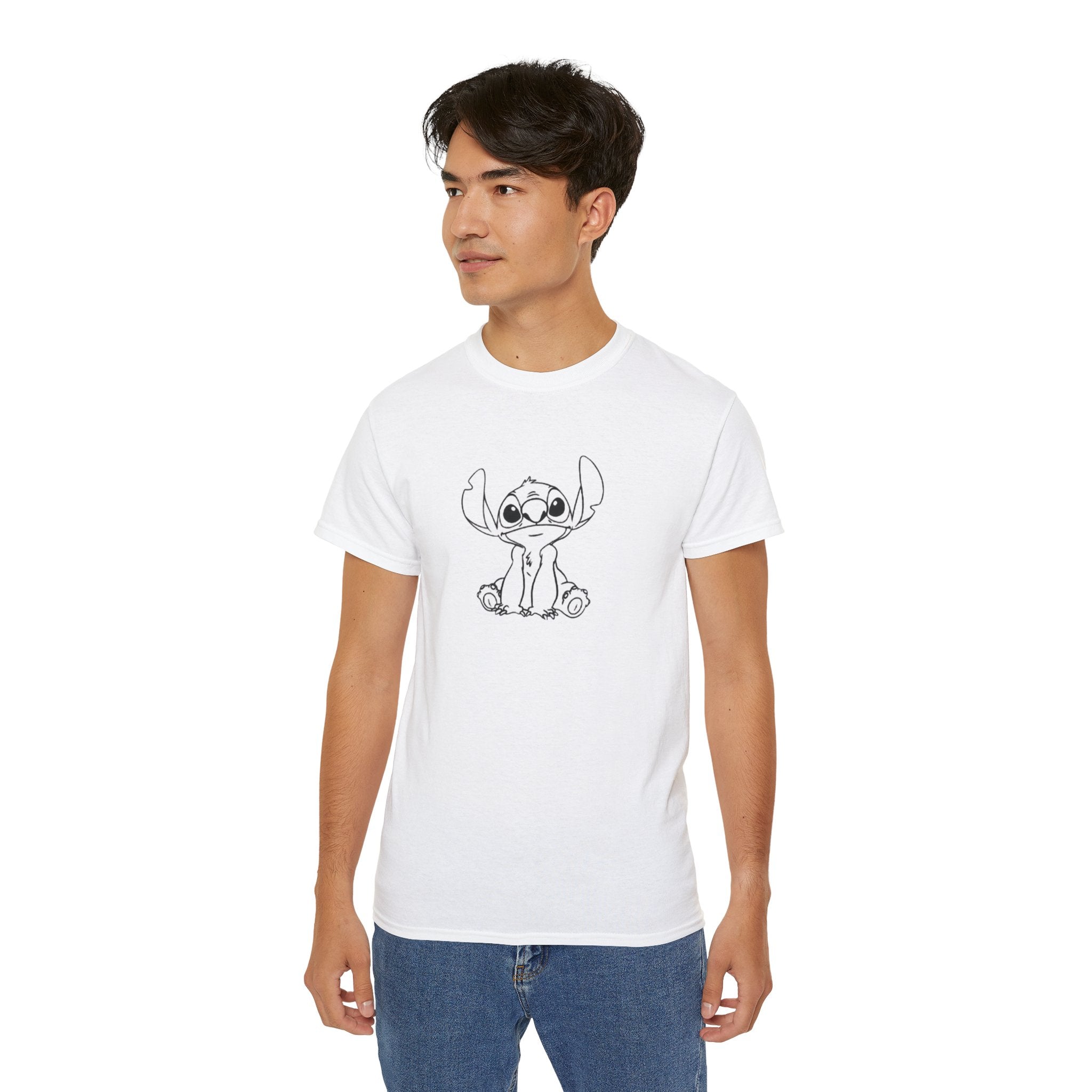 Cute Stitch Cartoon Tee, Fun Graphic T-Shirt, Unisex Gift for Disney Lovers, Casual Summer Outfit, Kids & Adults Tee