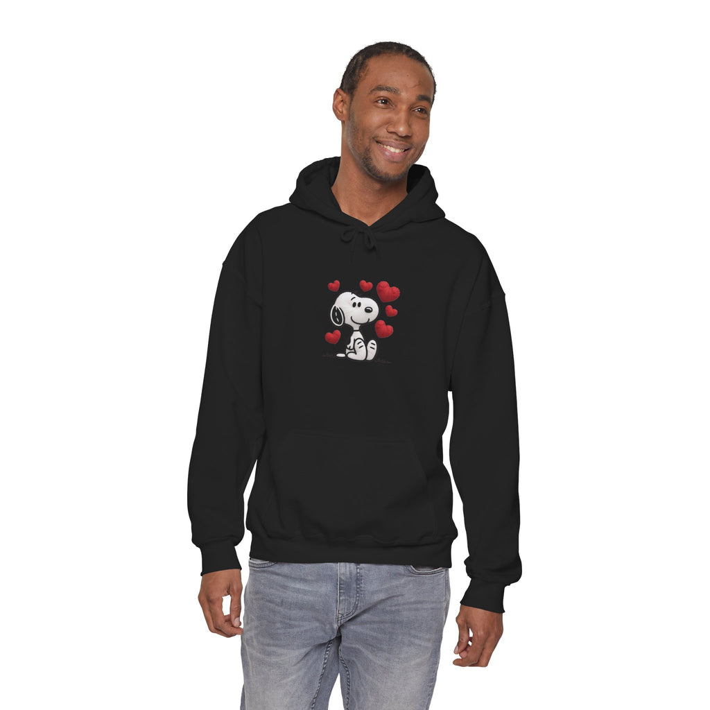 Cute Cartoon Puppy with Hearts Hoodie | Love Dog Sweatshirt