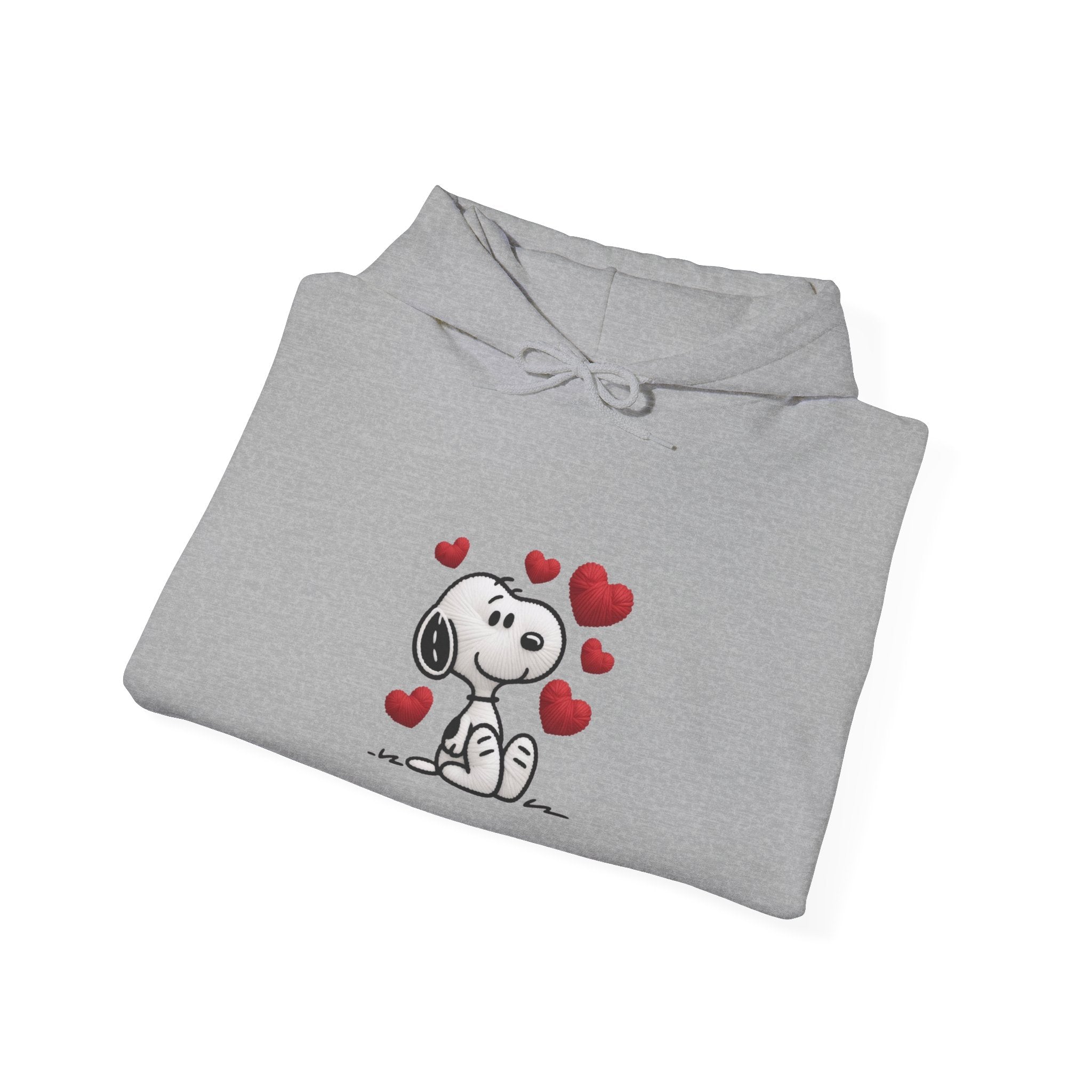 Cute Cartoon Puppy with Hearts Hoodie | Love Dog Sweatshirt