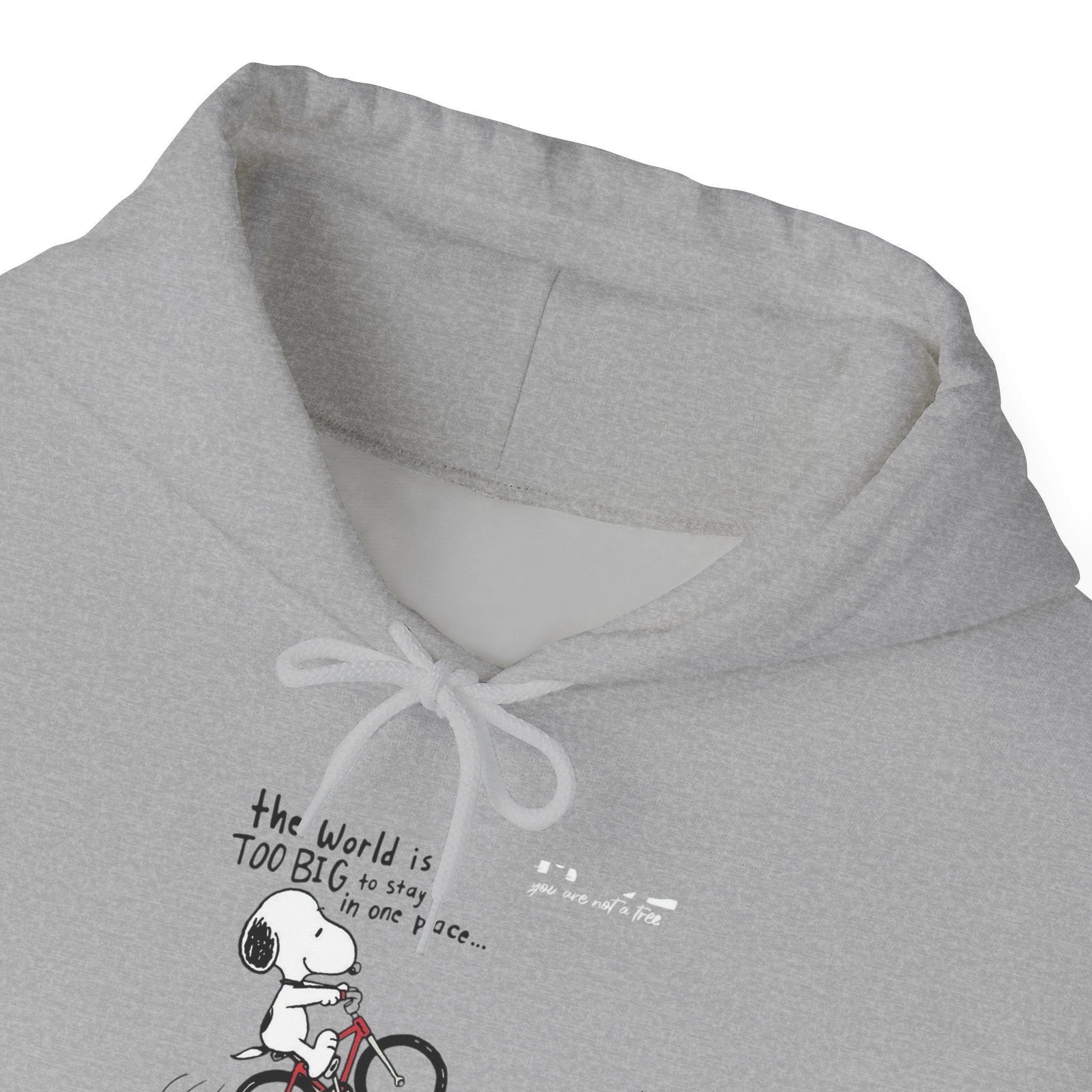 Bicycle Cat Illustration Hoodie | 'the world is too big...a true friend'