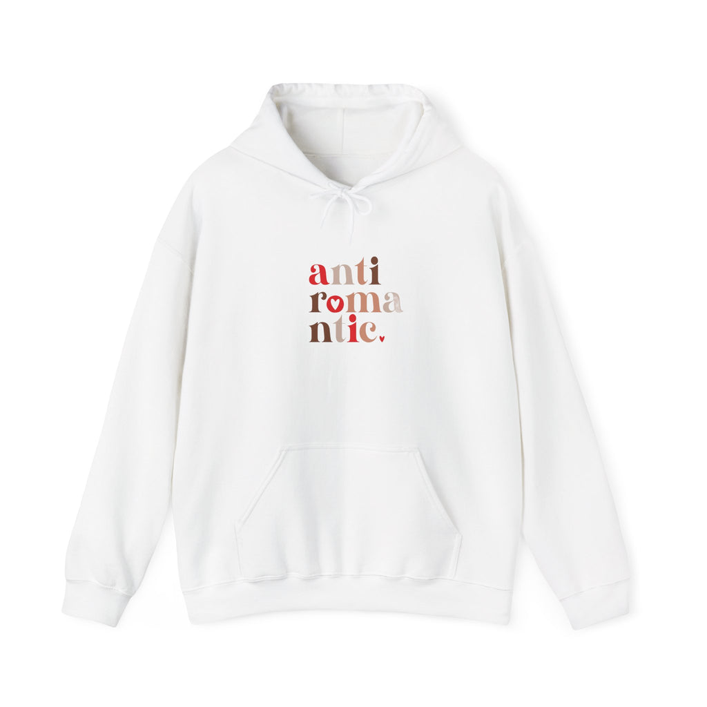 Anti-Romantic Hoodie — Minimalist Text Pullover for Singles & Sarcastic Gifts
