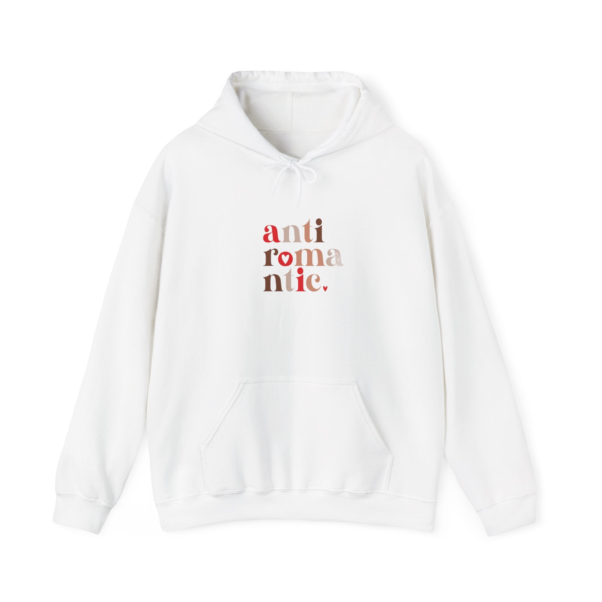 Anti-Romantic Hoodie — Minimalist Text Pullover for Singles & Sarcastic Gifts