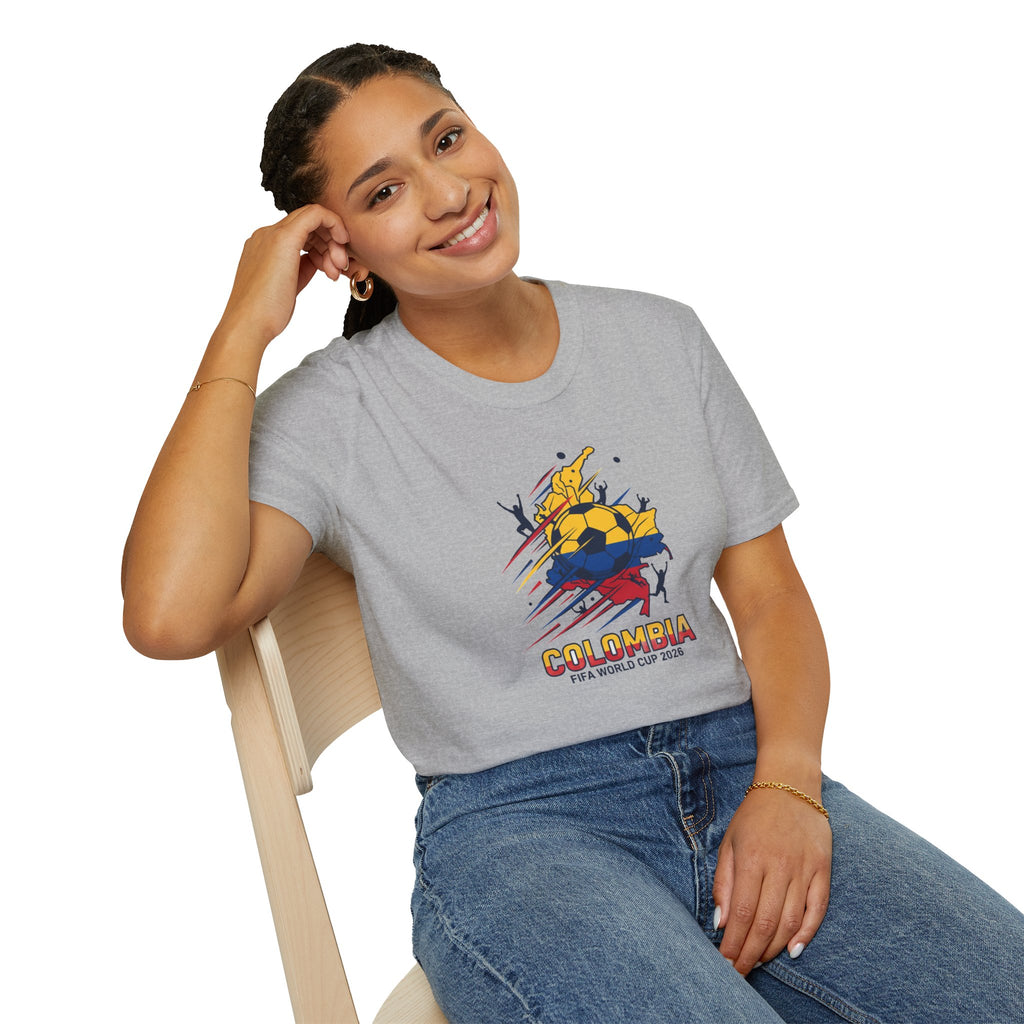 Colombia World Cup 2026 Soccer T-Shirt — Colombian Flag Football Fan Tee