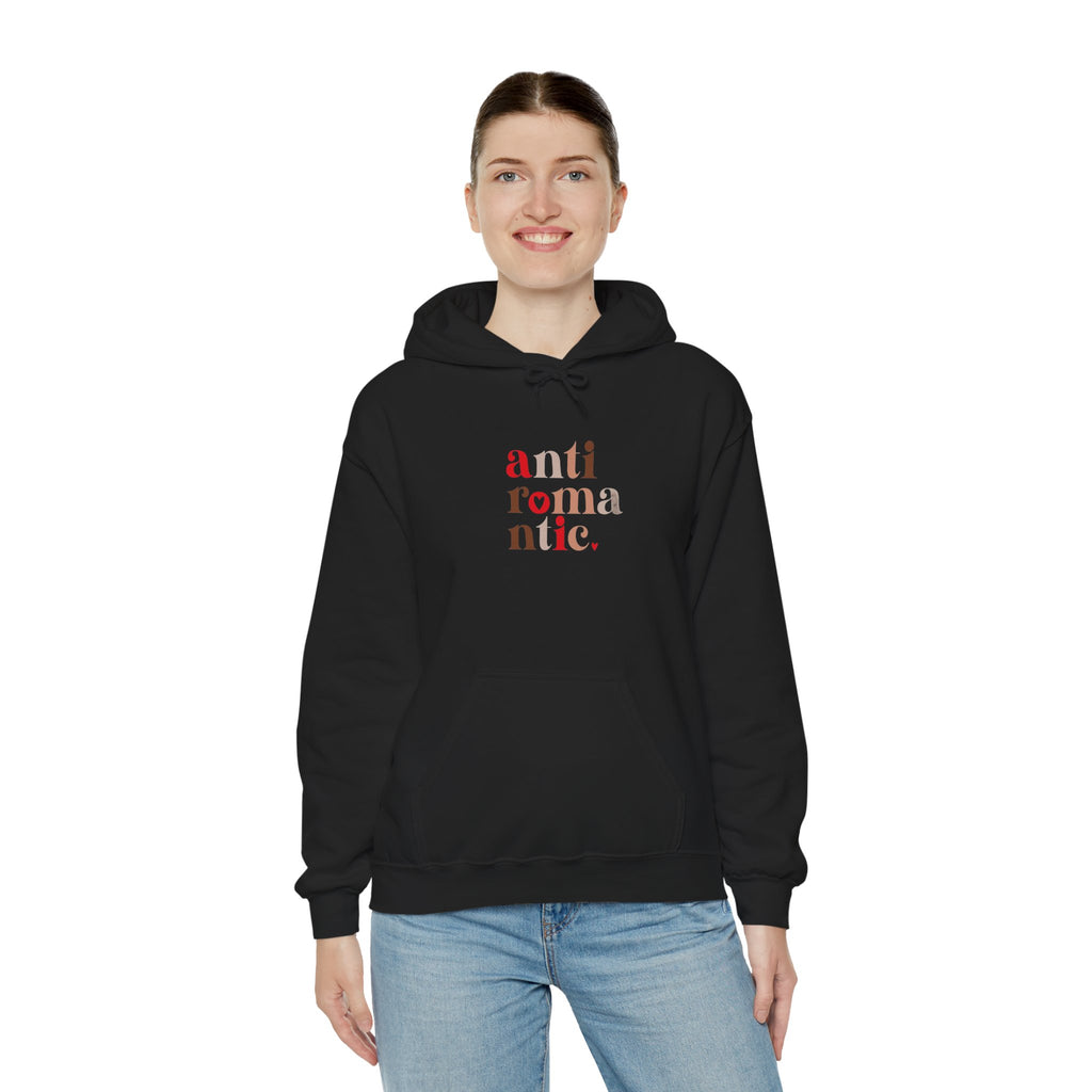 Anti-Romantic Hoodie — Minimalist Text Pullover for Singles & Sarcastic Gifts