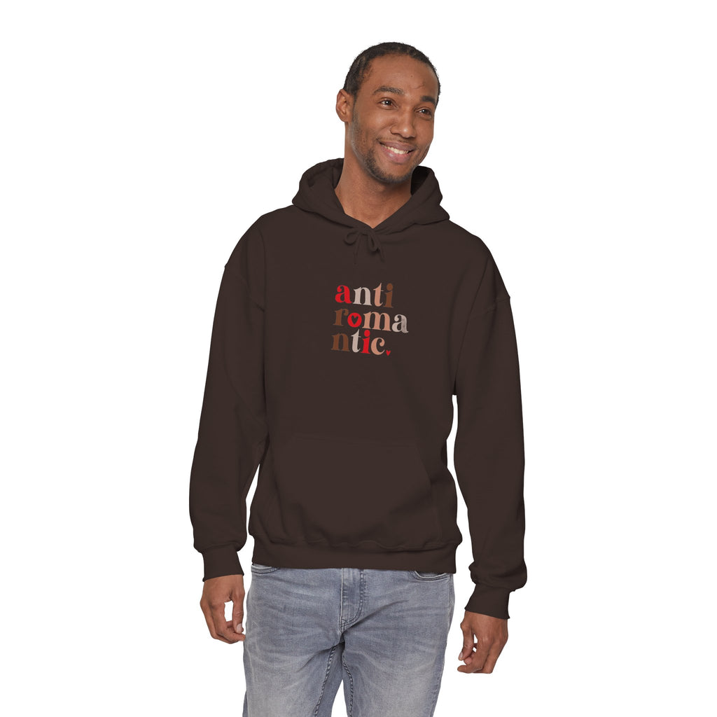 Anti-Romantic Hoodie — Minimalist Text Pullover for Singles & Sarcastic Gifts