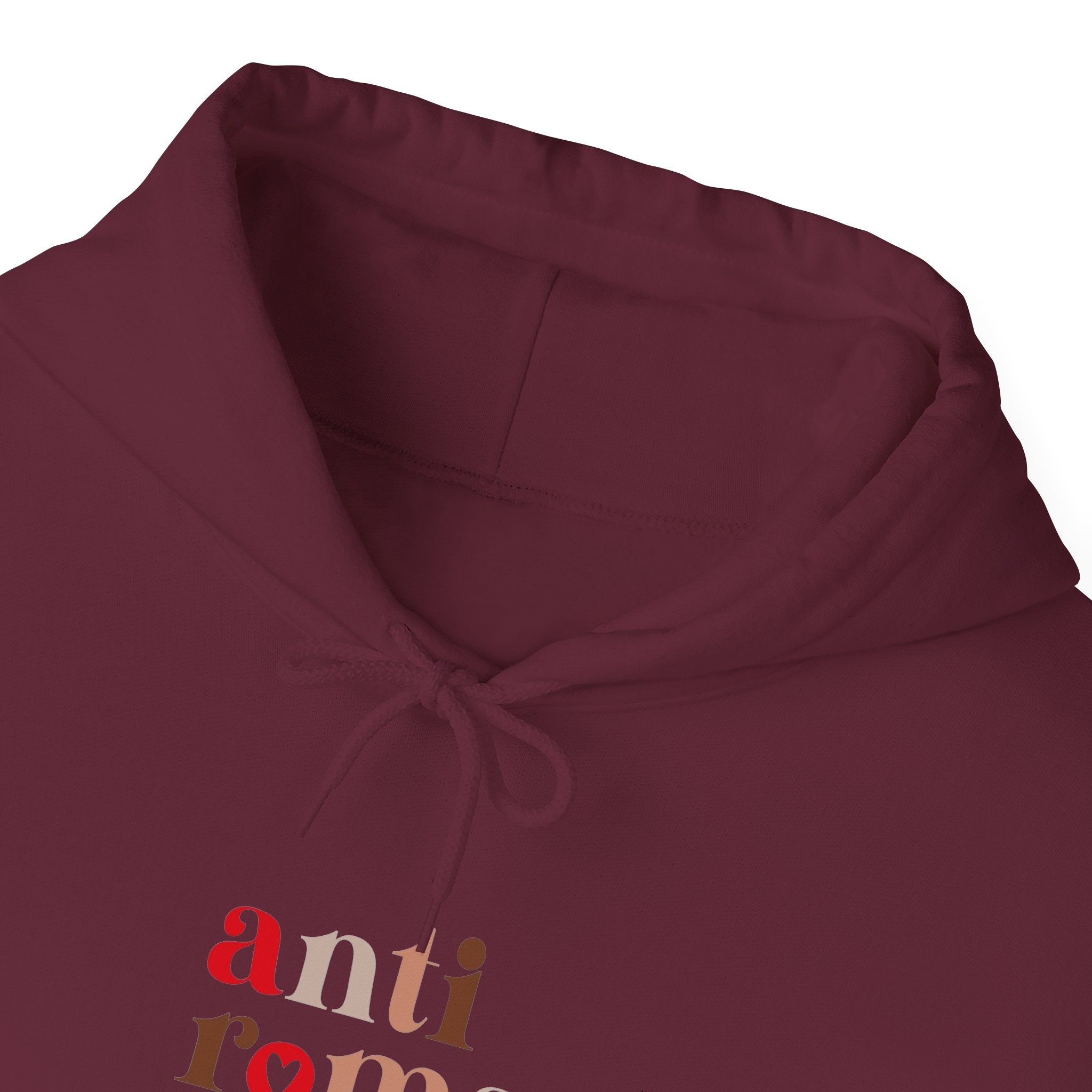 Anti-Romantic Hoodie — Minimalist Text Pullover for Singles & Sarcastic Gifts