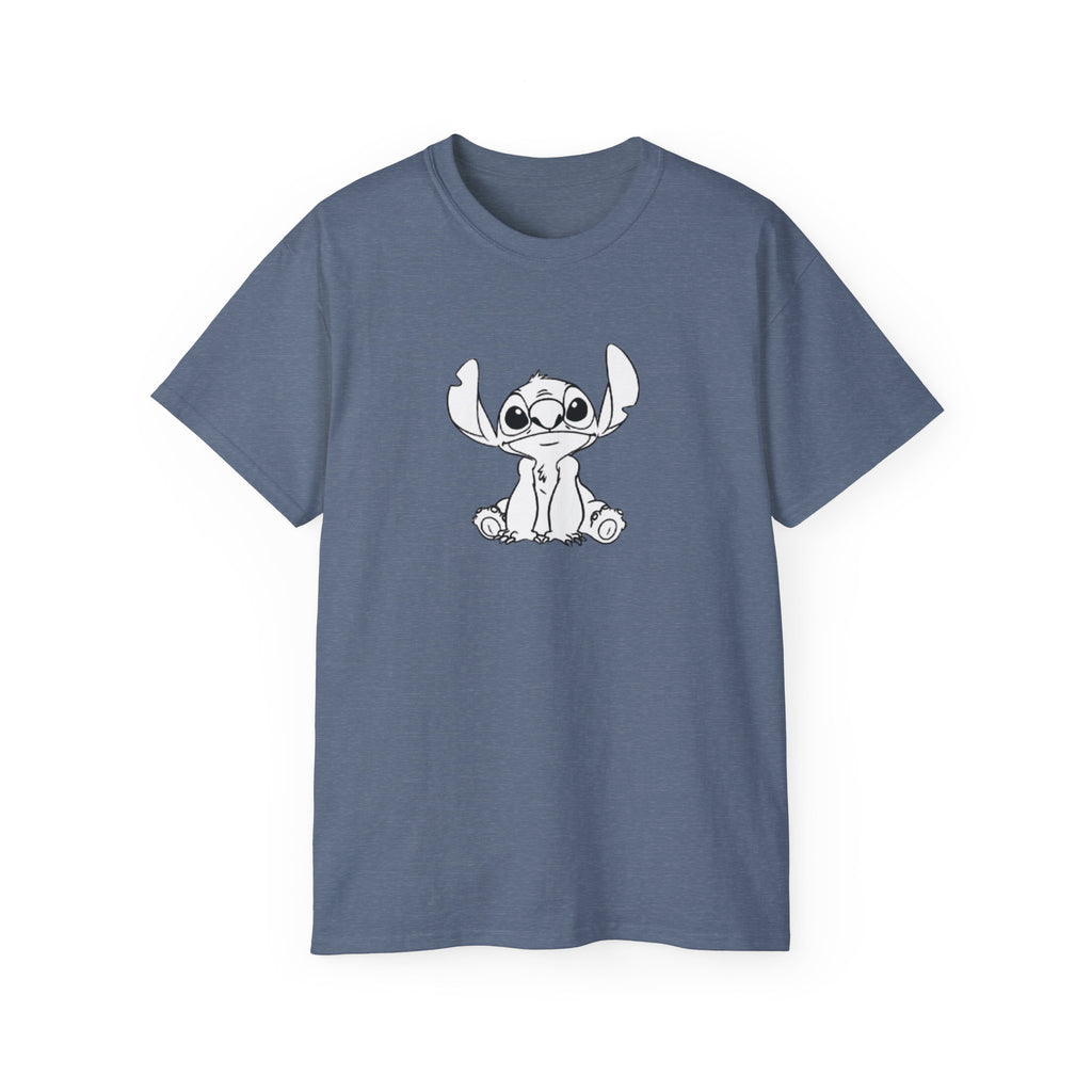 Cute Stitch Cartoon Tee, Fun Graphic T-Shirt, Unisex Gift for Disney Lovers, Casual Summer Outfit, Kids & Adults Tee