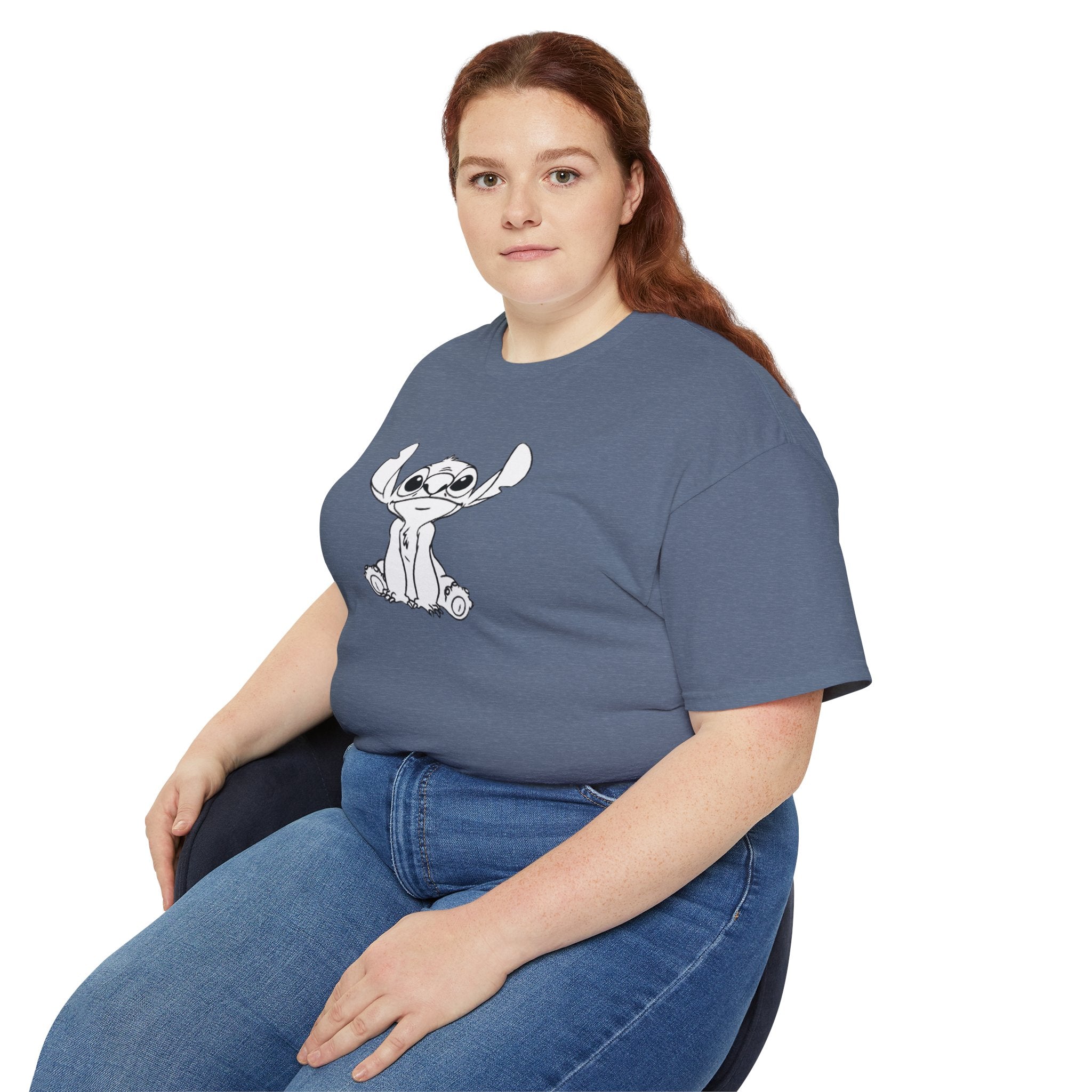 Cute Stitch Cartoon Tee, Fun Graphic T-Shirt, Unisex Gift for Disney Lovers, Casual Summer Outfit, Kids & Adults Tee