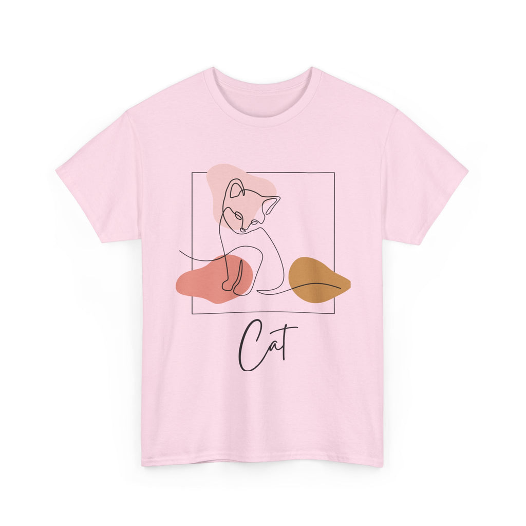 Chic Cat Graphic Tee | Relaxed Fit Unisex T-Shirt, Cat Lovers Gift, Cute Animal Shirt, Minimalist Art Apparel, Everyday Casual Wear