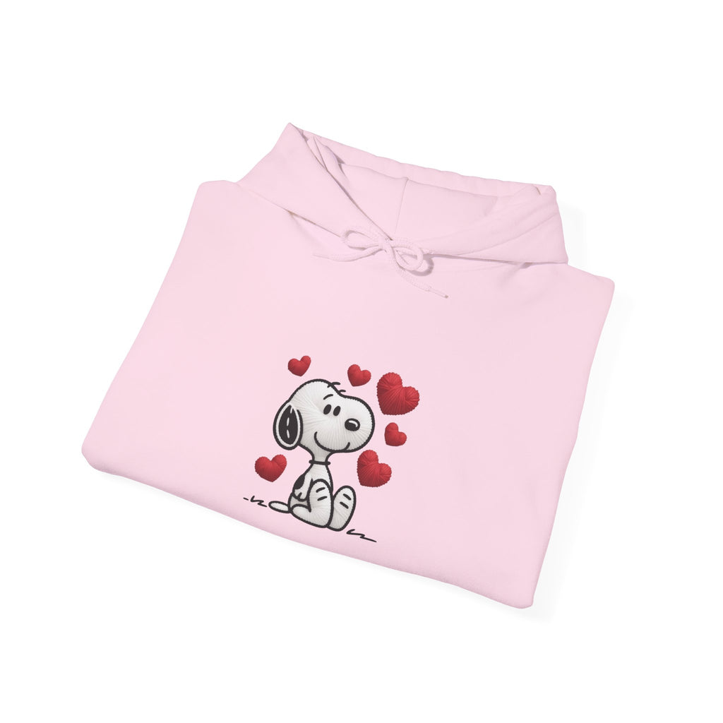 Cute Cartoon Puppy with Hearts Hoodie | Love Dog Sweatshirt