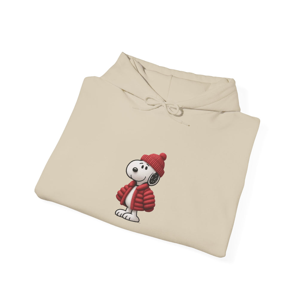 Cozy Winter Dog Hoodie | White Pullover Sweatshirt