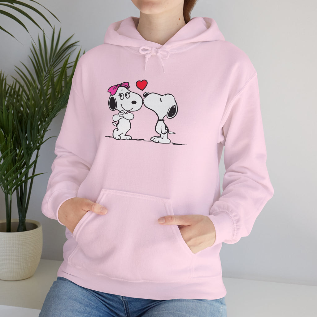 Cute Snoopy Love Sweatshirt, Valentine's Day Gift, Cozy Hoodie, Unisex Sweatshirt, Cartoon Apparel, Couple's Outfit