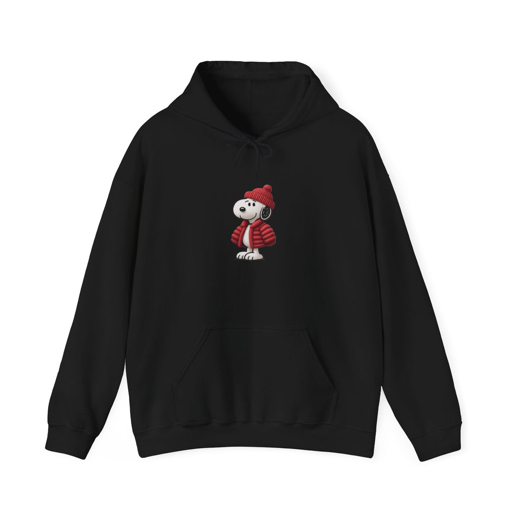 Cozy Winter Dog Hoodie | White Pullover Sweatshirt