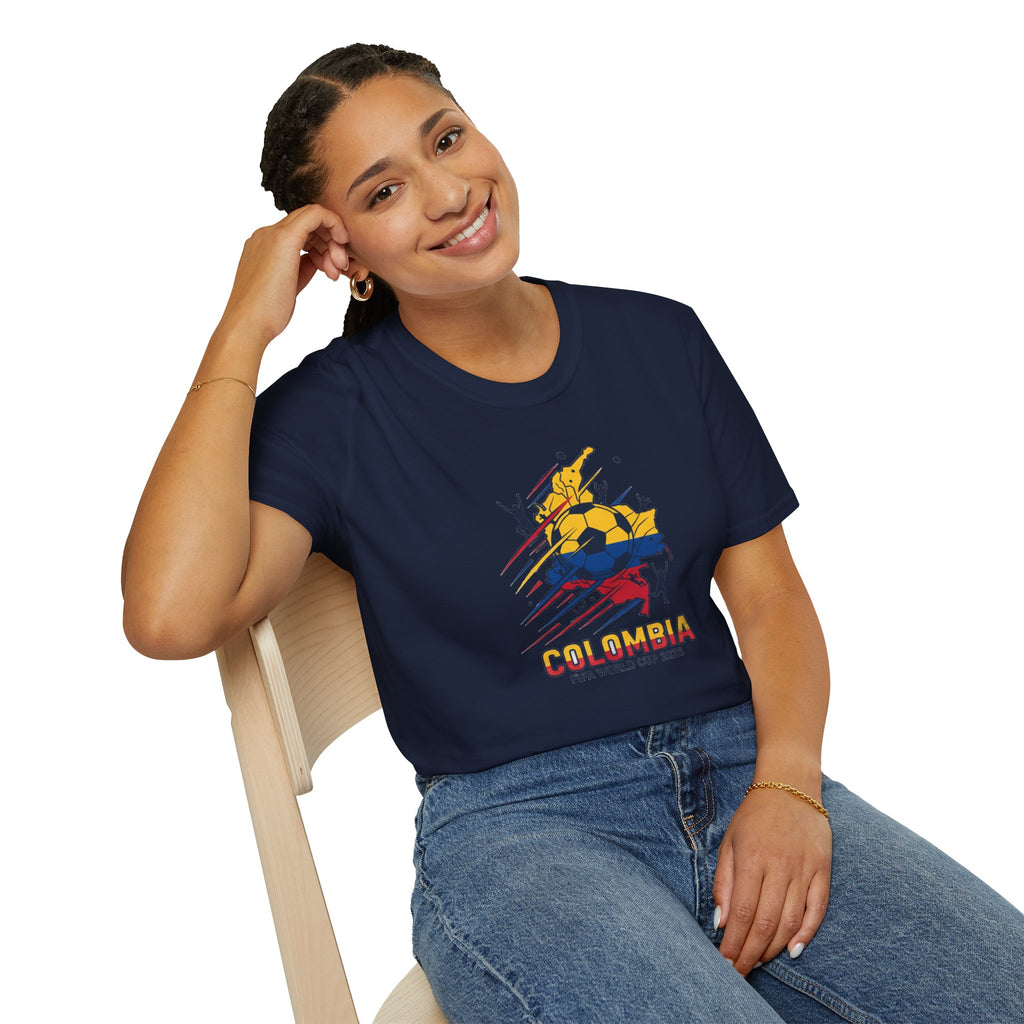 Colombia World Cup 2026 Soccer T-Shirt — Colombian Flag Football Fan Tee