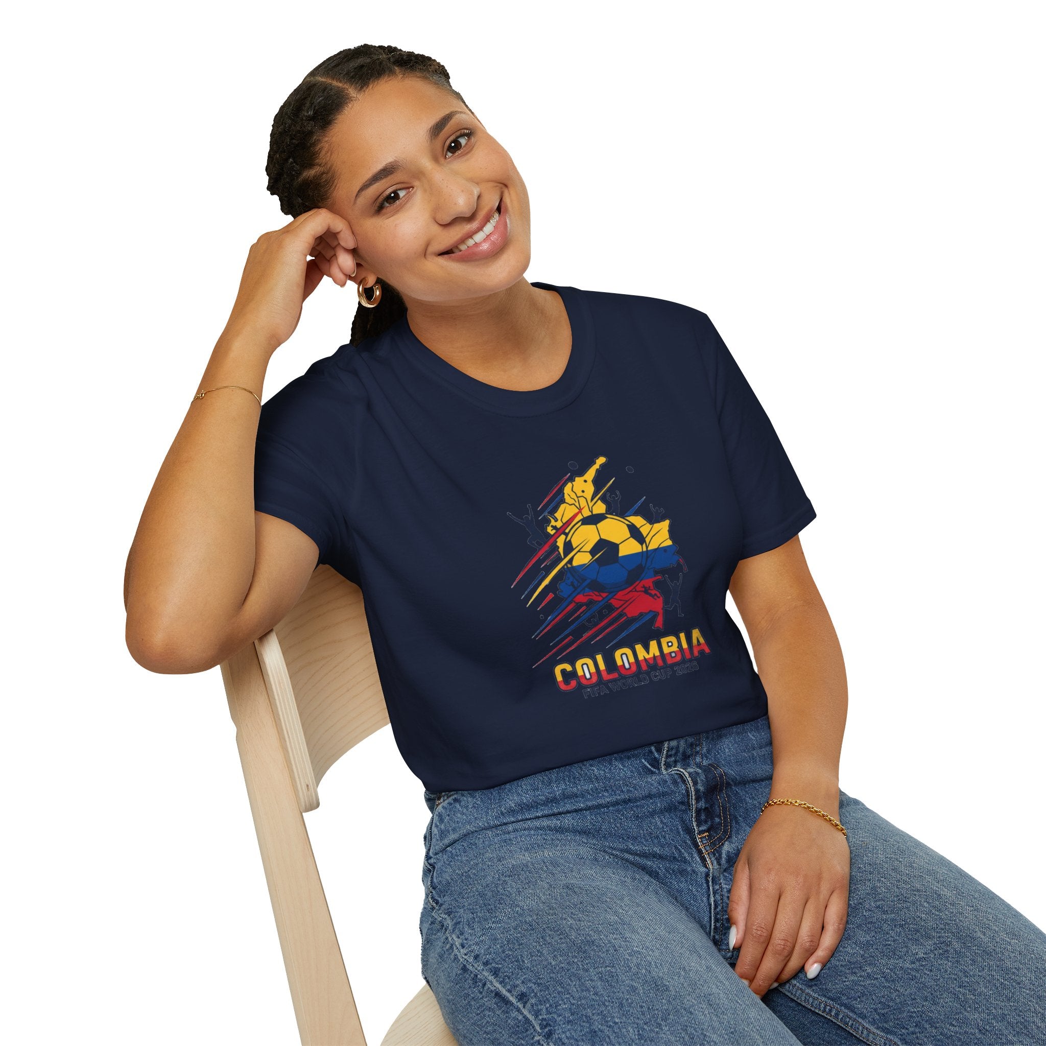 Colombia World Cup 2026 Soccer T-Shirt — Colombian Flag Football Fan Tee