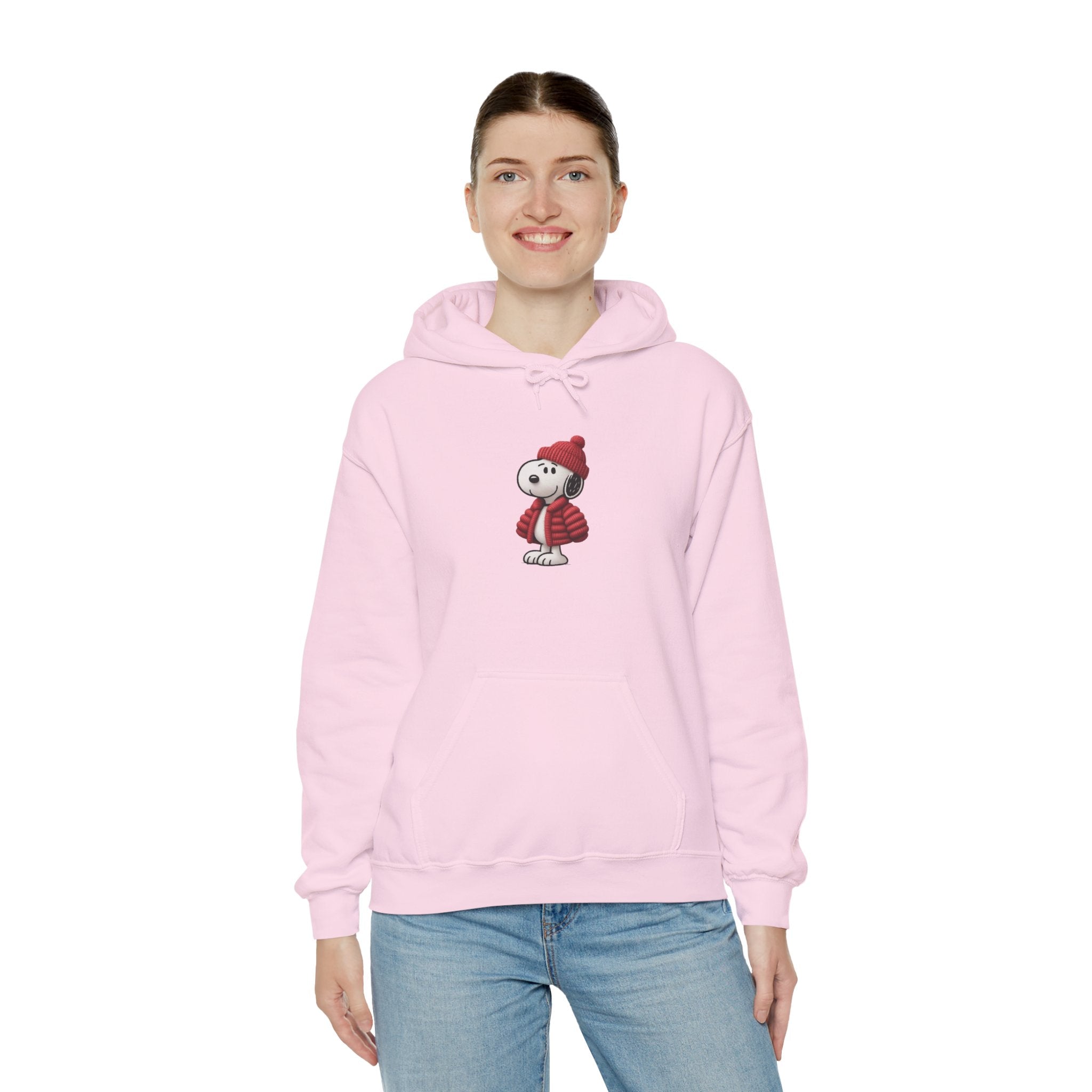 Cozy Winter Dog Hoodie | White Pullover Sweatshirt
