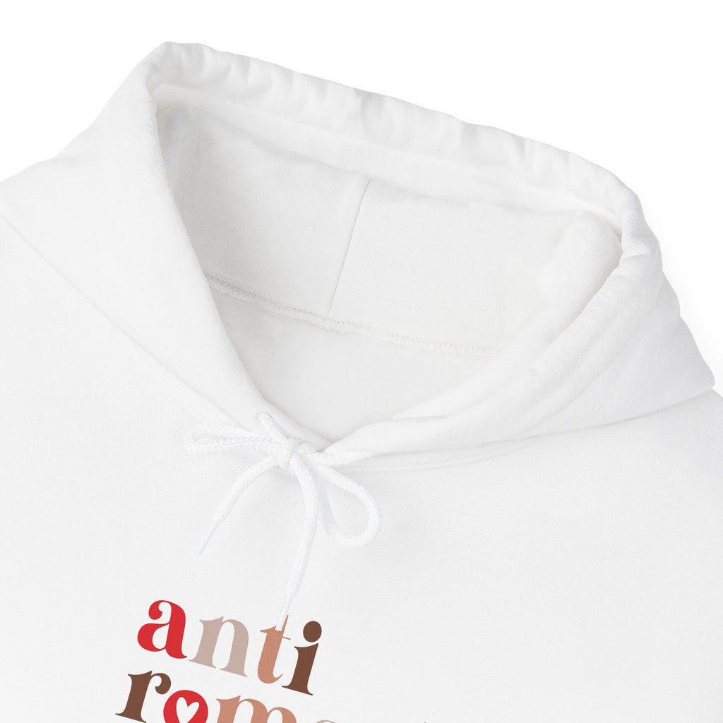 Anti-Romantic Hoodie — Minimalist Text Pullover for Singles & Sarcastic Gifts