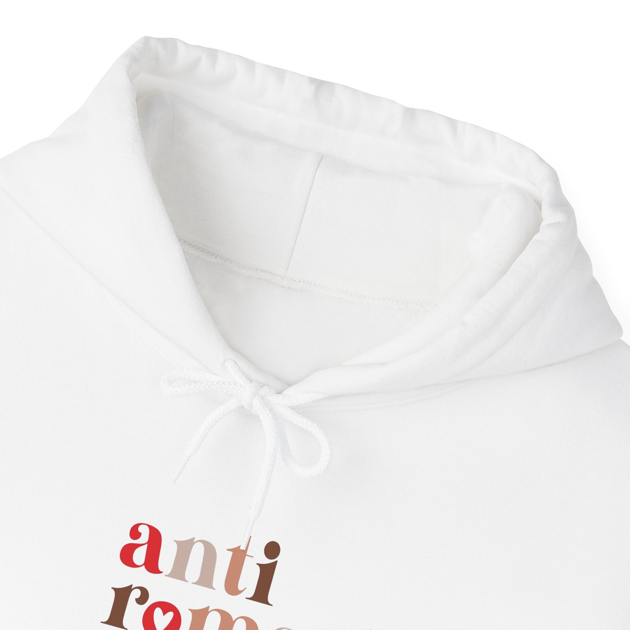 Anti-Romantic Hoodie — Minimalist Text Pullover for Singles & Sarcastic Gifts