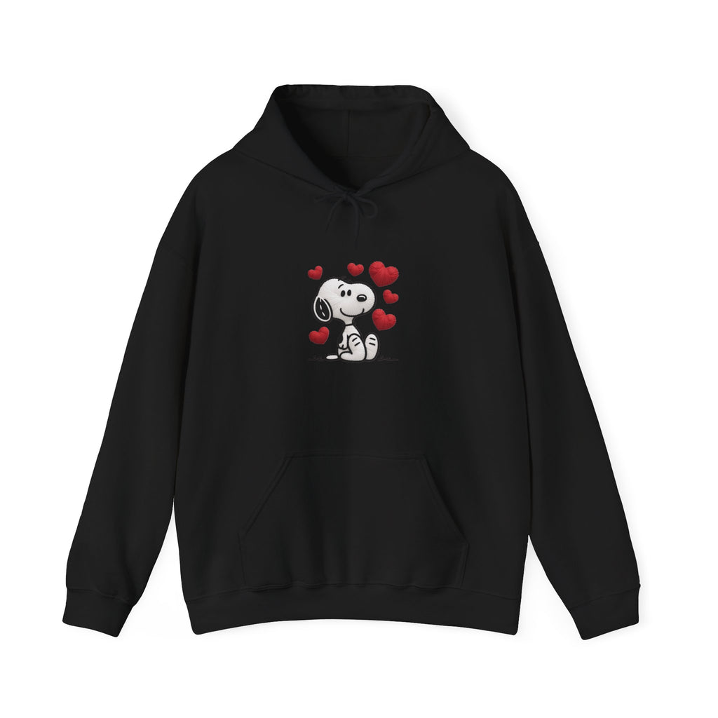 Cute Cartoon Puppy with Hearts Hoodie | Love Dog Sweatshirt