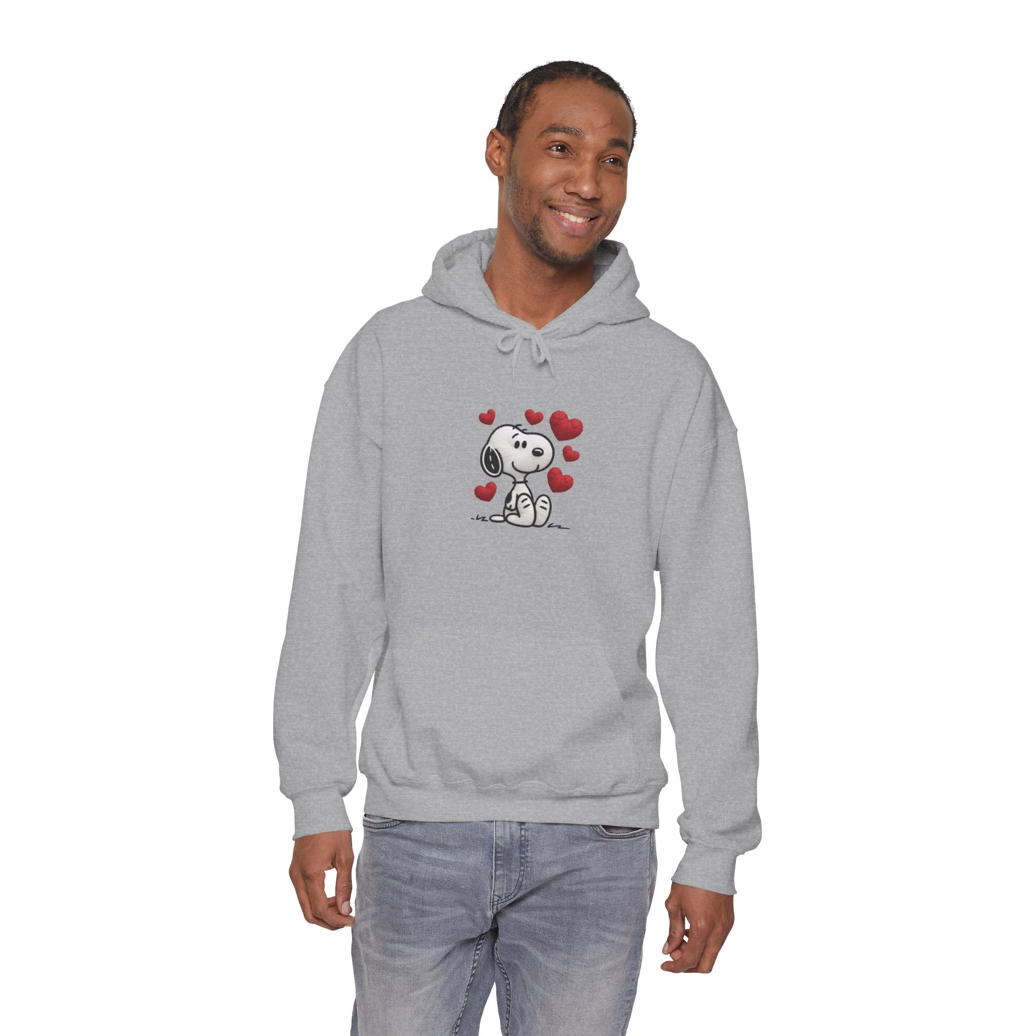Cute Cartoon Puppy with Hearts Hoodie | Love Dog Sweatshirt