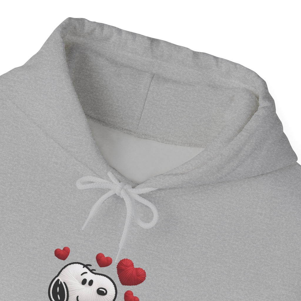 Cute Cartoon Puppy with Hearts Hoodie | Love Dog Sweatshirt