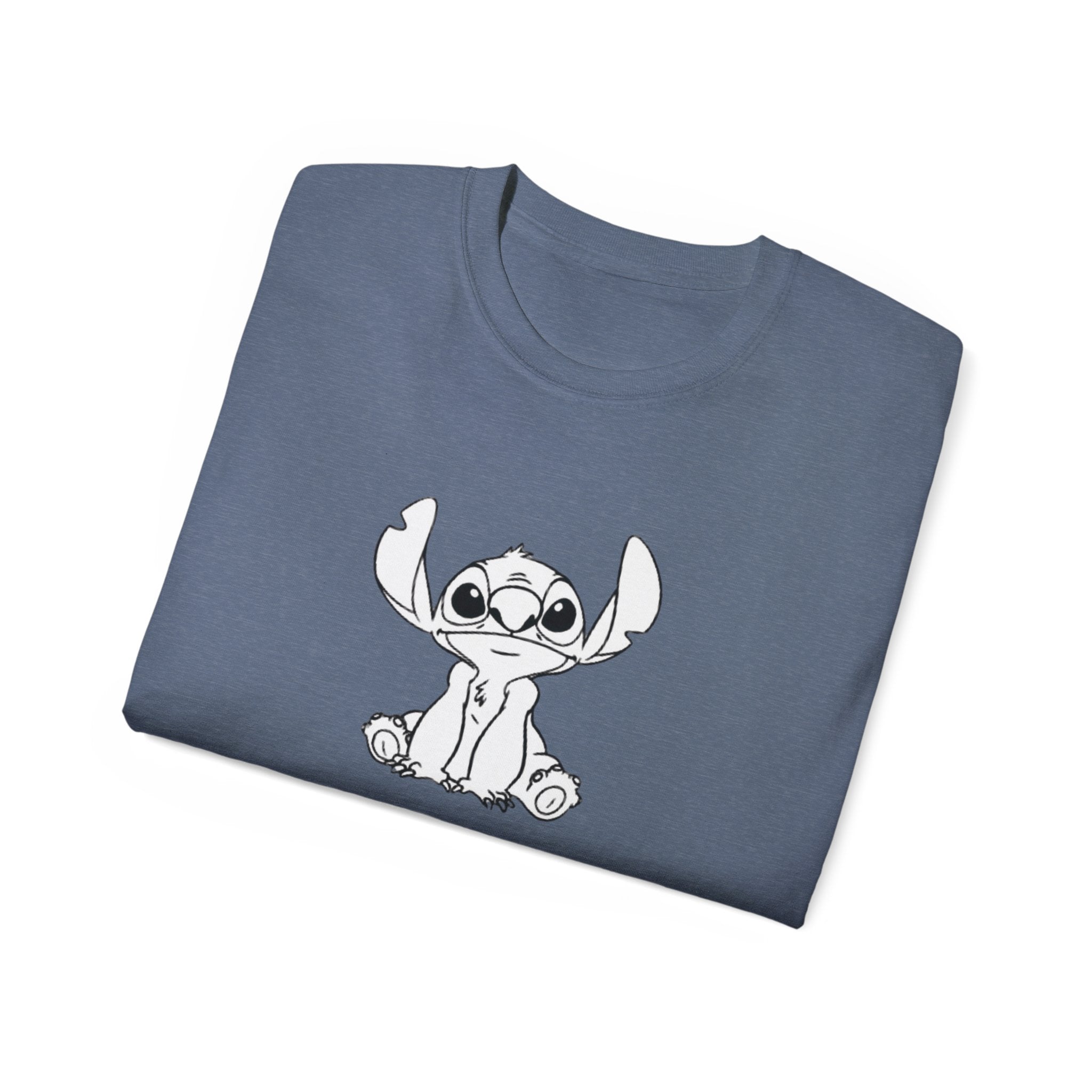 Cute Stitch Cartoon Tee, Fun Graphic T-Shirt, Unisex Gift for Disney Lovers, Casual Summer Outfit, Kids & Adults Tee
