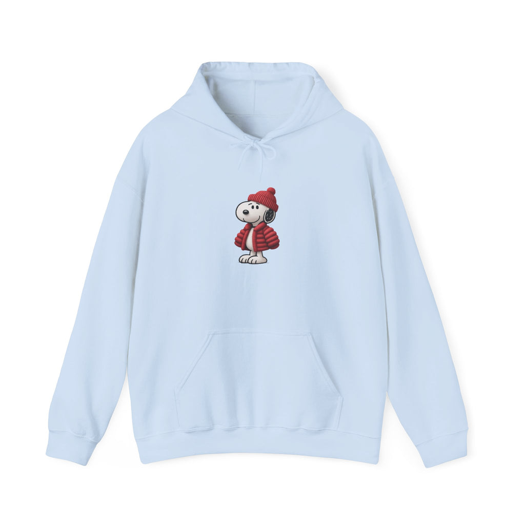 Cozy Winter Dog Hoodie | White Pullover Sweatshirt