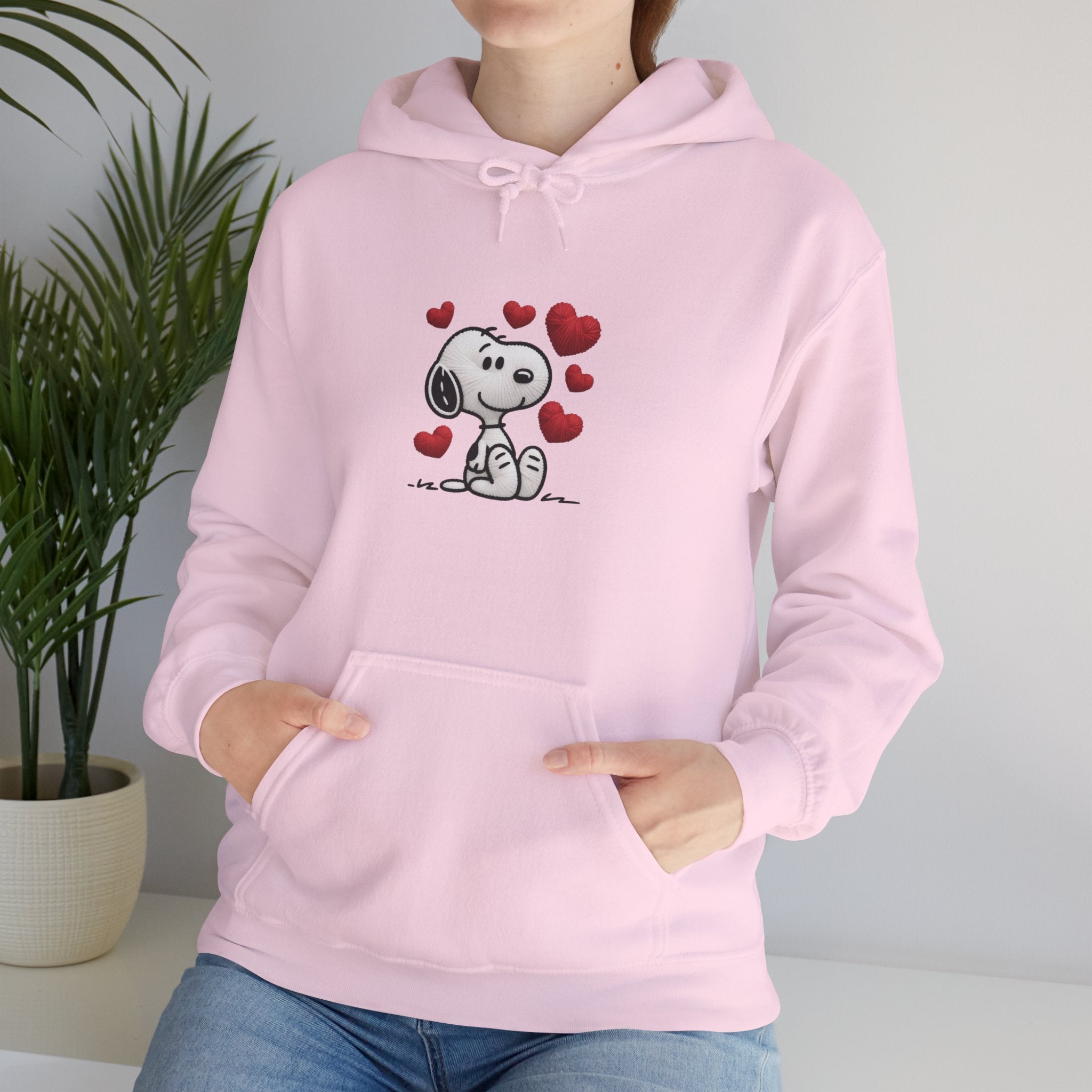 Cute Cartoon Puppy with Hearts Hoodie | Love Dog Sweatshirt