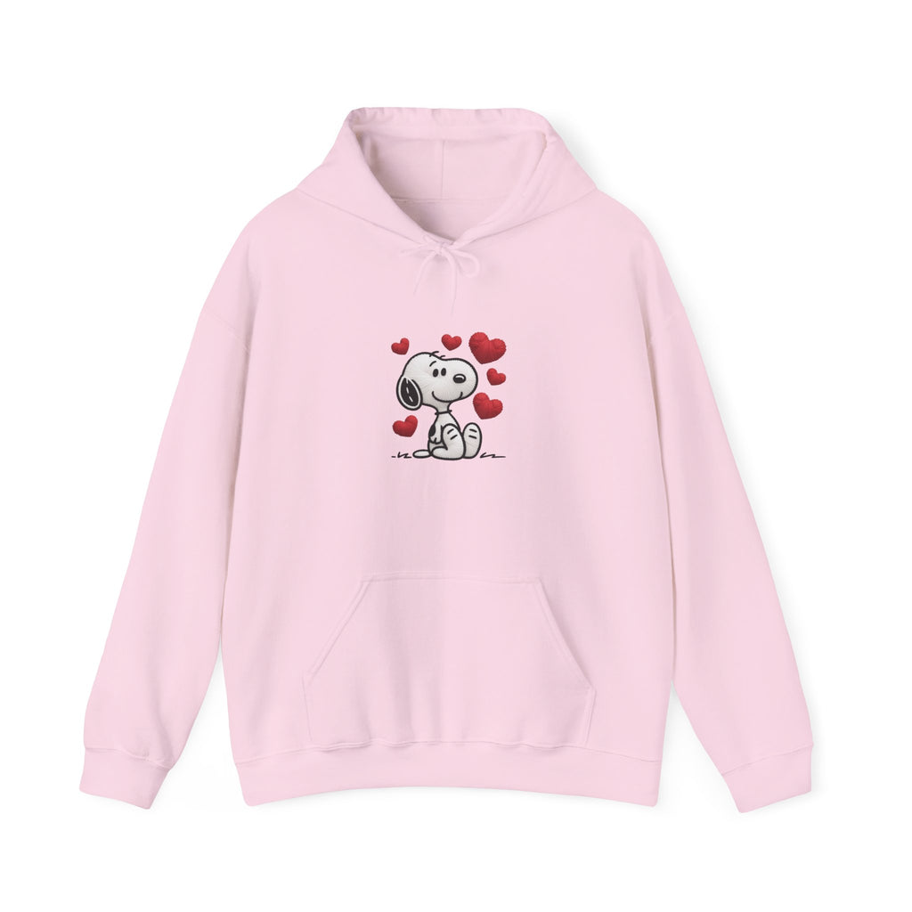 Cute Cartoon Puppy with Hearts Hoodie | Love Dog Sweatshirt